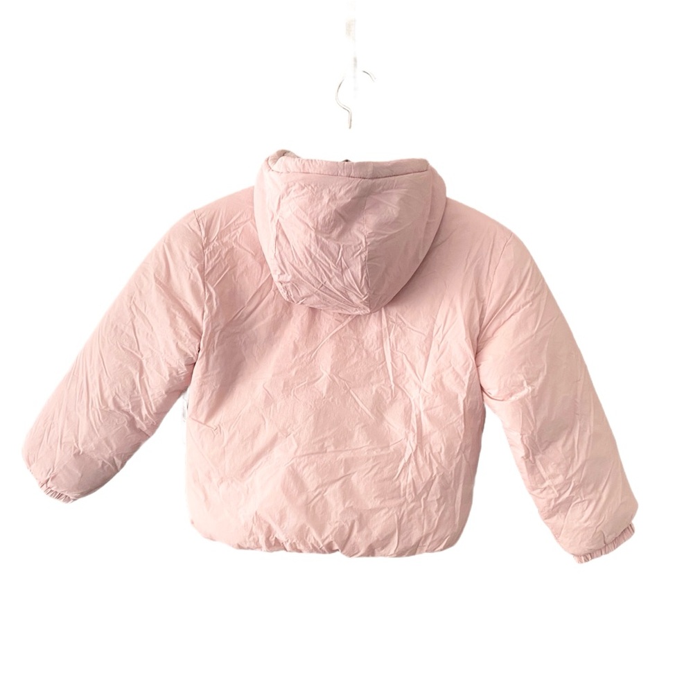 Pink Puffer Jacket Hooded Water Resistant Girls Size S 6-7) - Picture 3 of 6
